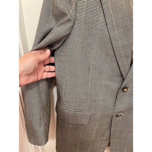 Bert Pulitzer Mens Collectors Edition Houndstooth Blazer R38 Silk & Wool Blend - Picture 10 of 16